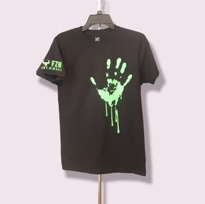 Smiley face Tshirt (unisex, black/Green, NWT)